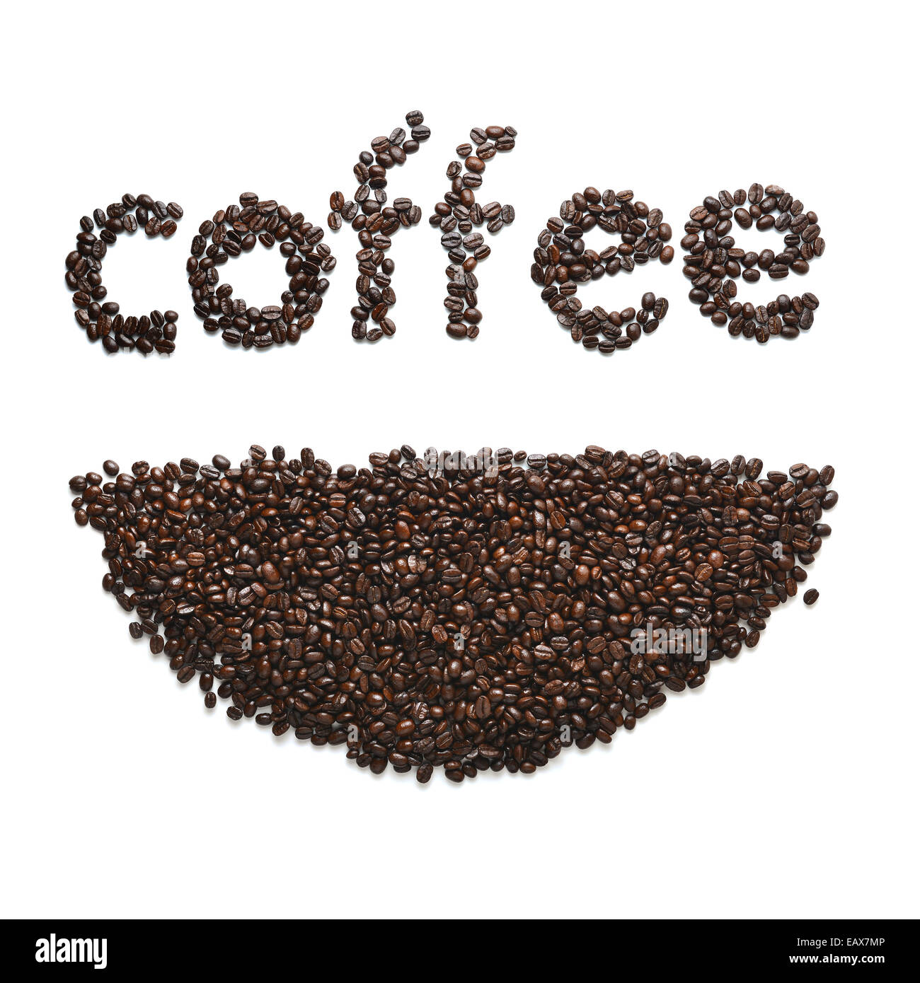 Caffè Verbo fatto di chicchi di caffè Foto Stock