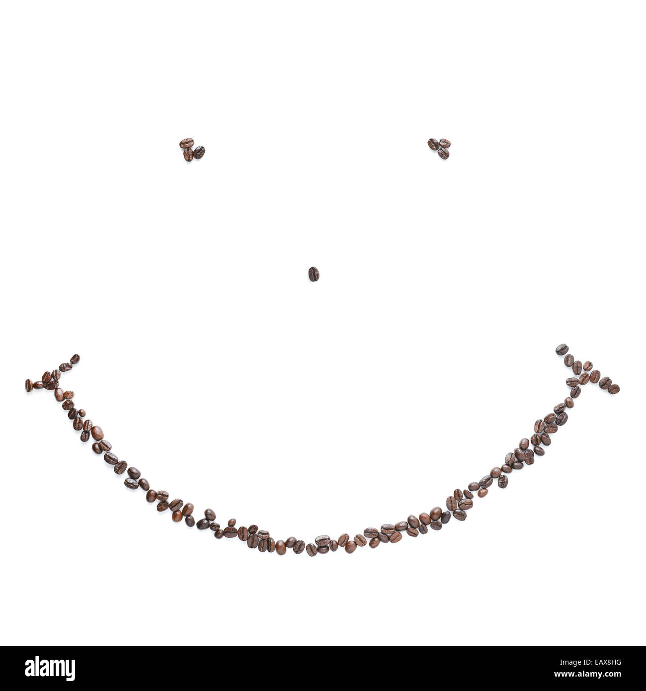 Smile i chicchi di caffè Foto Stock