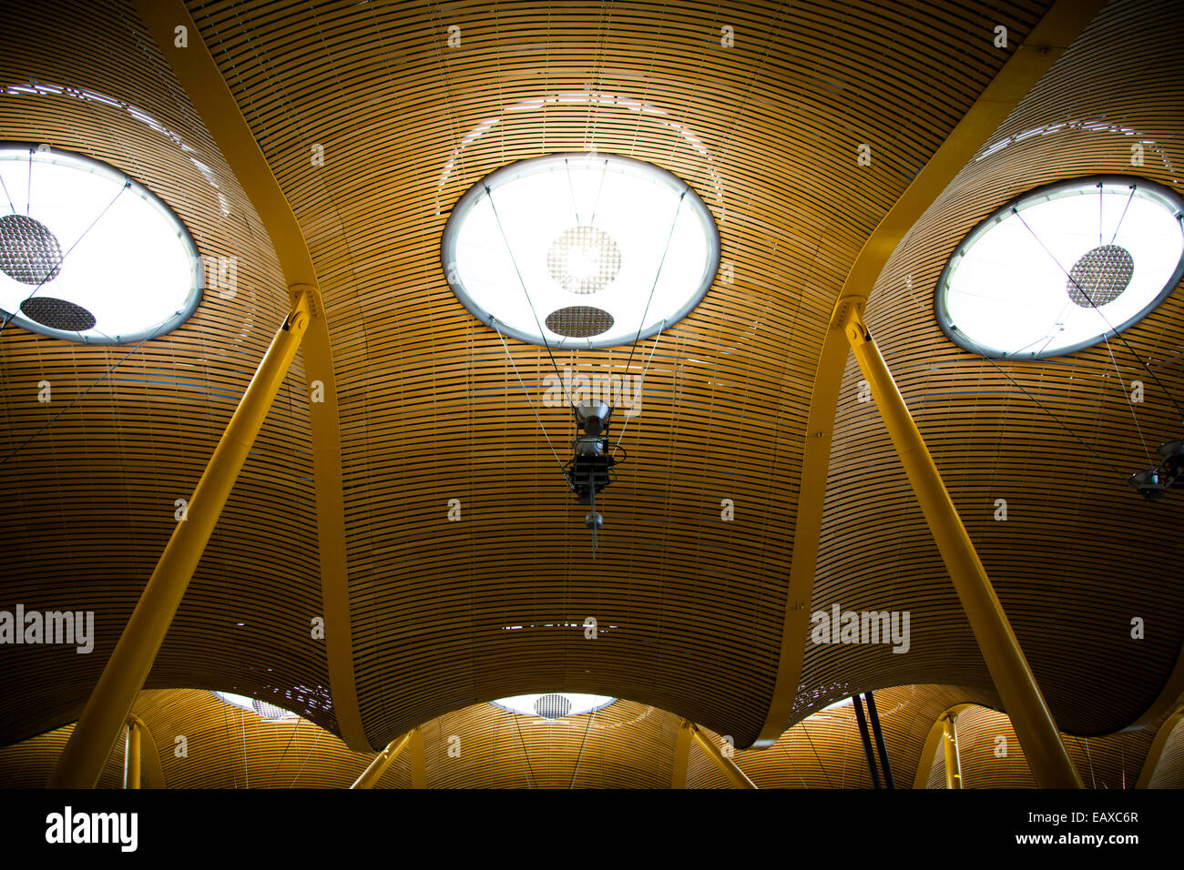 Dall'aeroporto Barajas di Madrid, il principale aeroporto internazionale della capitale della Spagna di Madrid Foto Stock