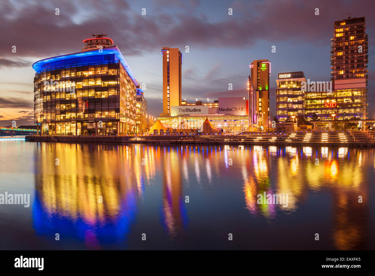 Media City UK Salford Quays Manchester Cityscape Greater Manchester Inghilterra UK GB EU Europe Foto Stock