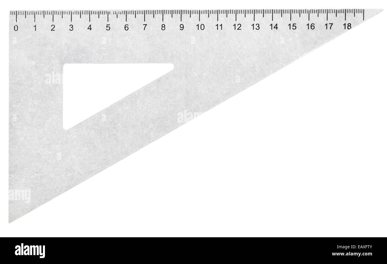 Set di metallo quadrato (triangolo) isolati su sfondo bianco Foto Stock
