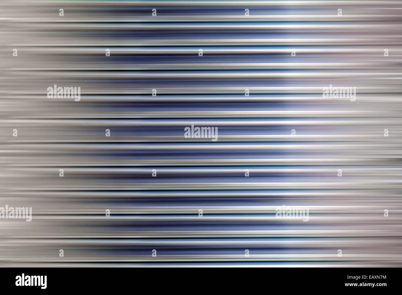 Blu strisce di metallo, uno sfondo morbido. Foto Stock