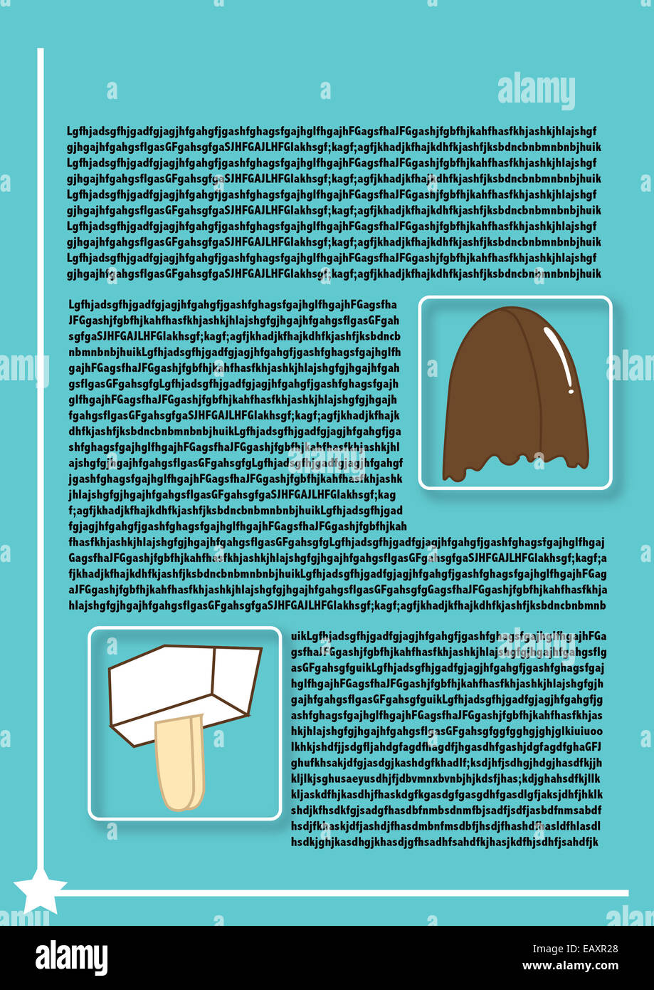 Il Gelato Club, una serie di retro gelato illustrazioni di Laheff Foto Stock