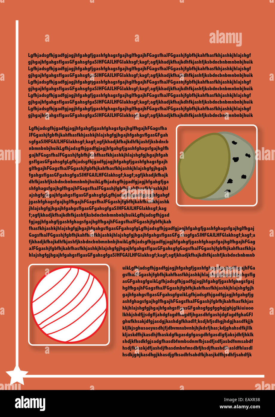 Il Gelato Club, una serie di retro gelato illustrazioni di Laheff Foto Stock