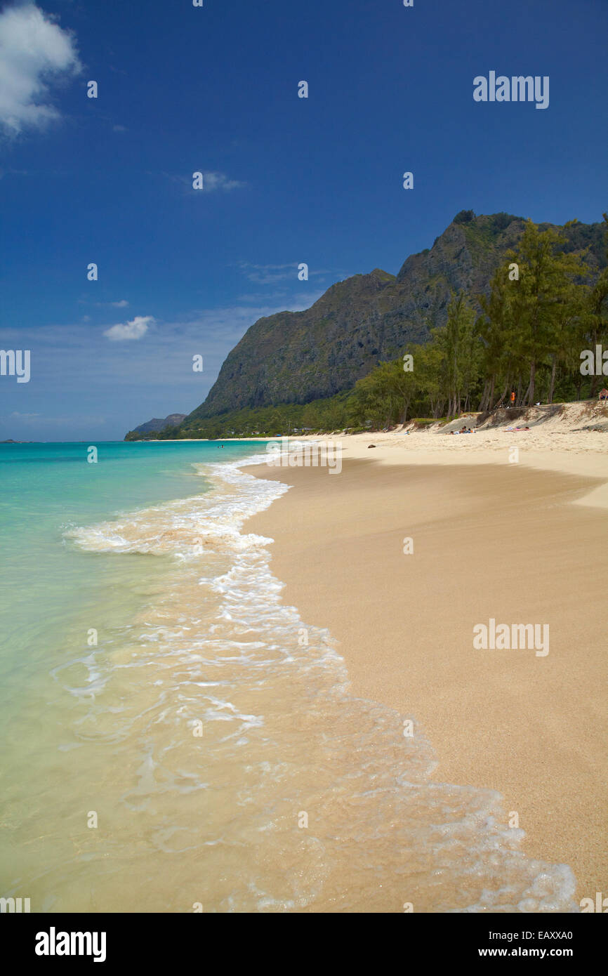 Waimanalo Beach, Oahu, Hawaii, STATI UNITI D'AMERICA Foto Stock