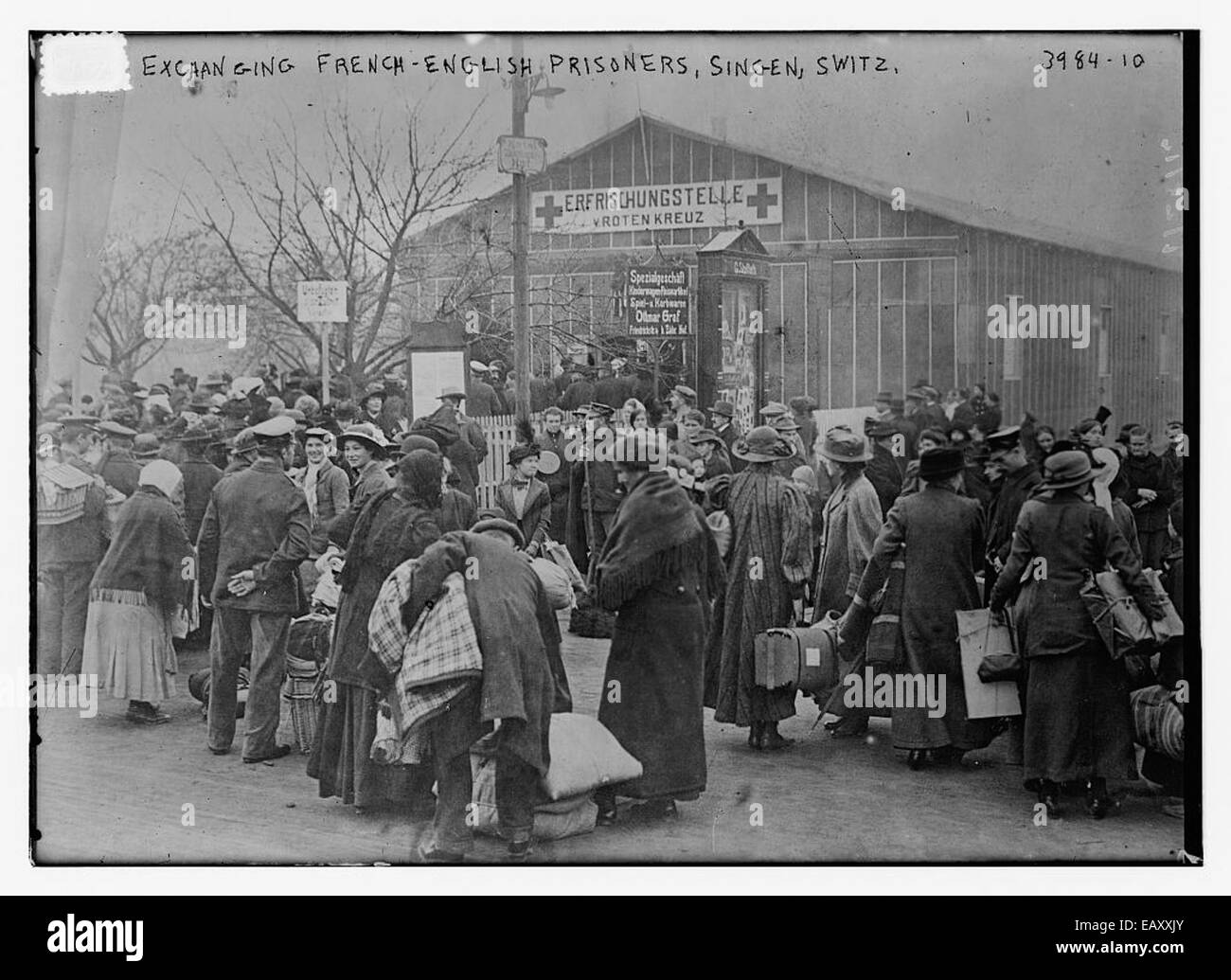 Lo scambio di francese - inglese prigionieri, Singen, Svizzera 146 Foto Stock