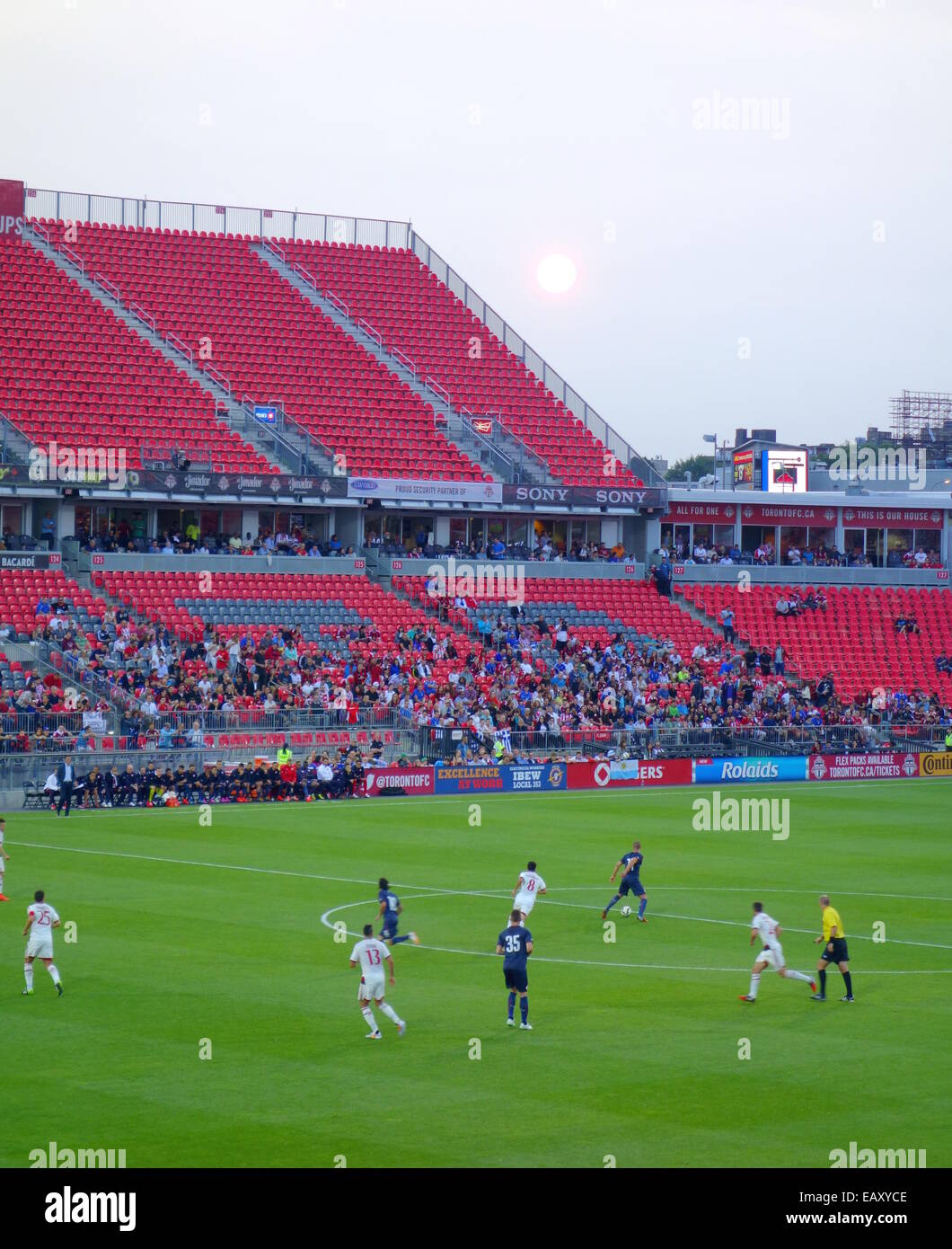 Gentile del gioco del calcio al BMO Field Stadium a Toronto in Canada Foto Stock
