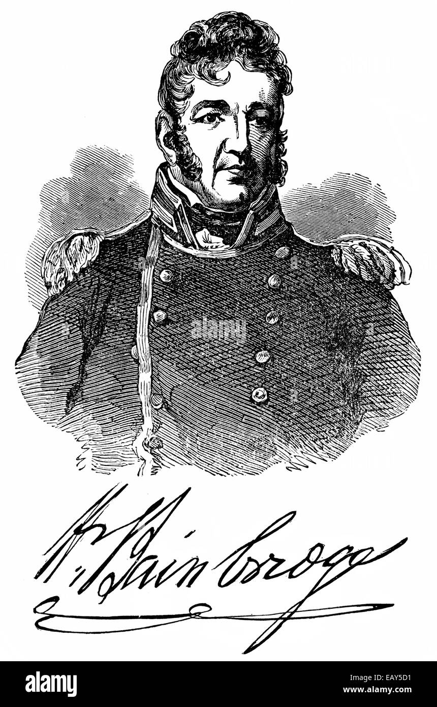 Ritratto di William Bainbridge, 1774 - 1833, un Commodore della marina degli Stati Uniti nella guerra angloamericano, Ritratto von Wil Foto Stock