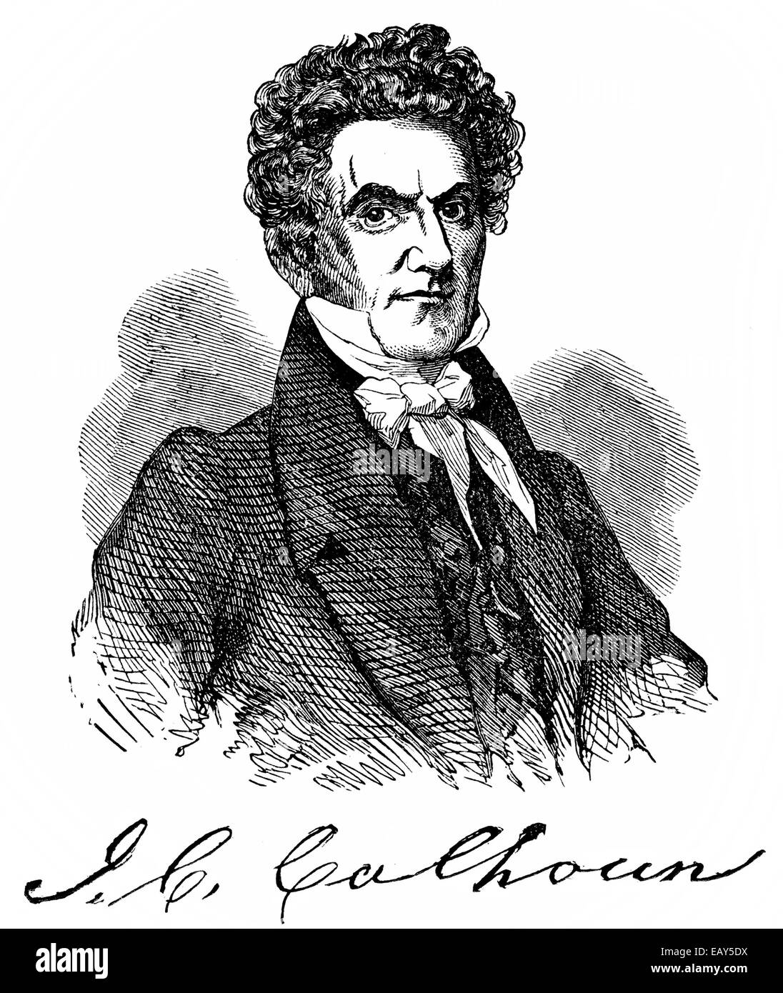 John Caldwell Calhoun, 1782 - 1850, U.S. Vice Presidente e Senatore John Caldwell Calhoun, 1782 - 1850, der siebte Vizepräsiden Foto Stock