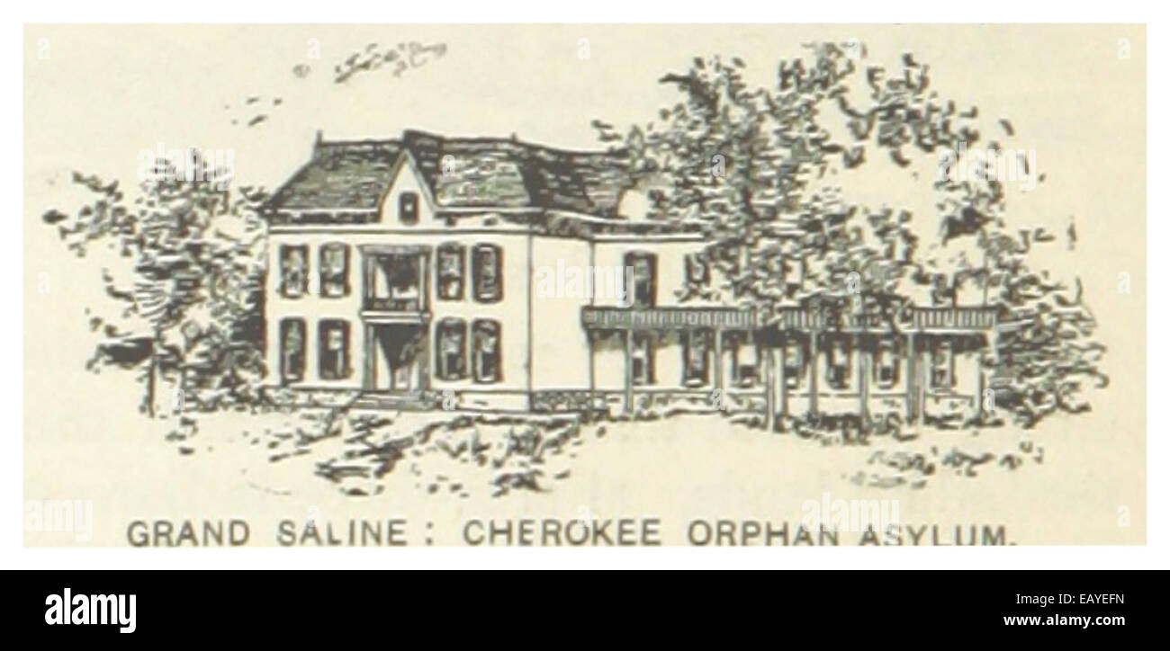 US-indiani-TER(1891) p252 Grand Saline, CHEROKEE ASILO ORFANI Foto Stock