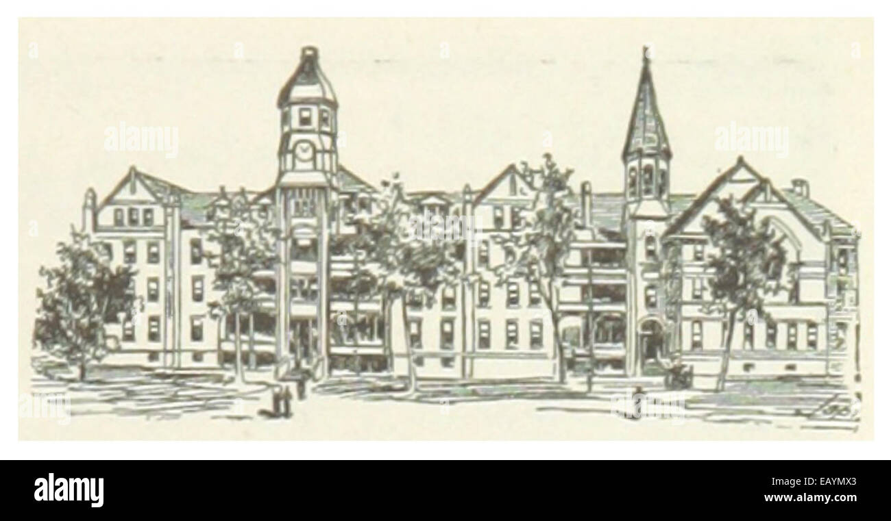 Una rappresentazione del Girls' Industrial Institute and College di Columbus, Mississippi, come visto nella pubblicazione statunitense del 1891, evidenziando il ruolo dell'educazione femminile e della formazione industriale alla fine del XIX secolo. Foto Stock