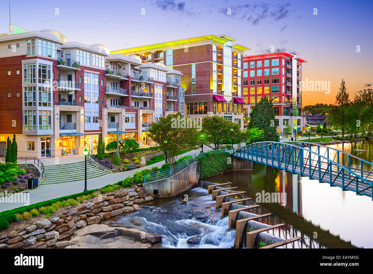 Greenville, South Carolina città cityscape Foto Stock