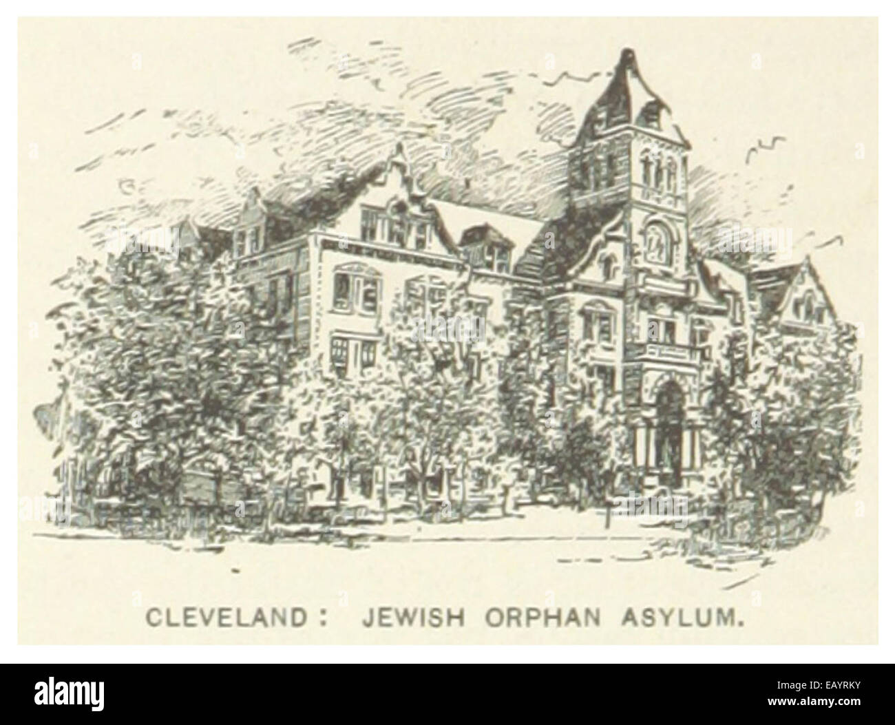 US-OH(1891) p670 CLEVELAND, ebraica asilo ORFANI Foto Stock