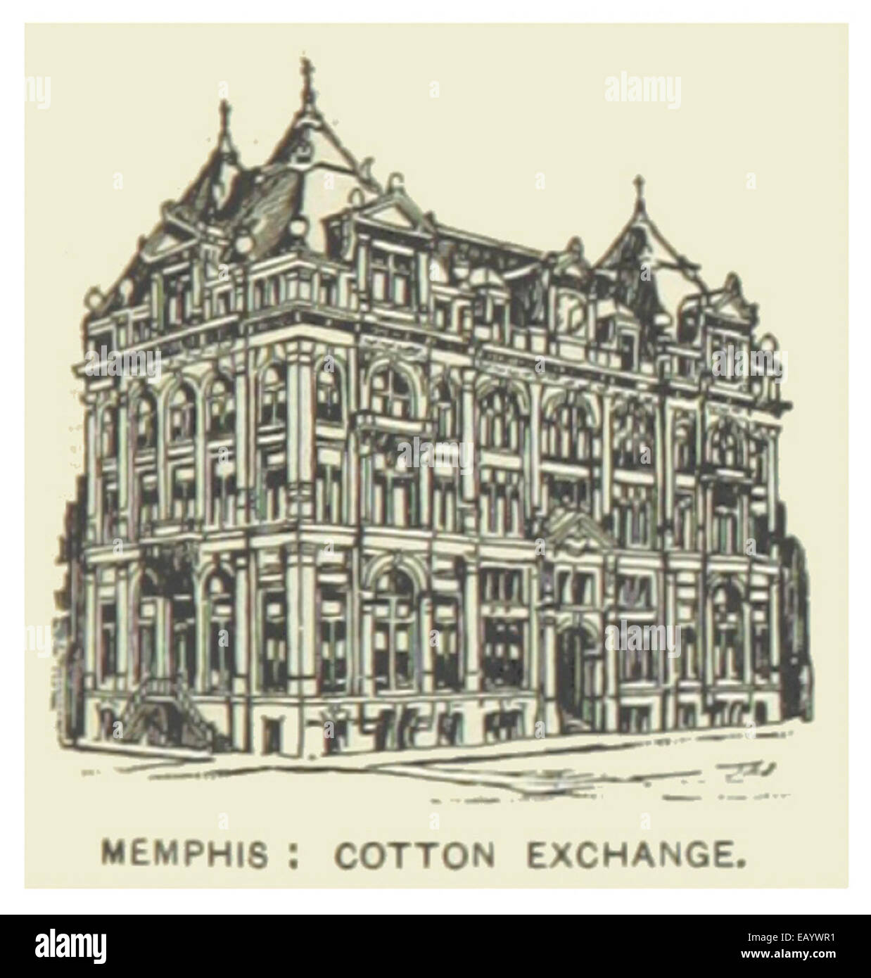 US-TN(1891) p801 MEMPHIS, COTTON EXCHANGE Foto Stock