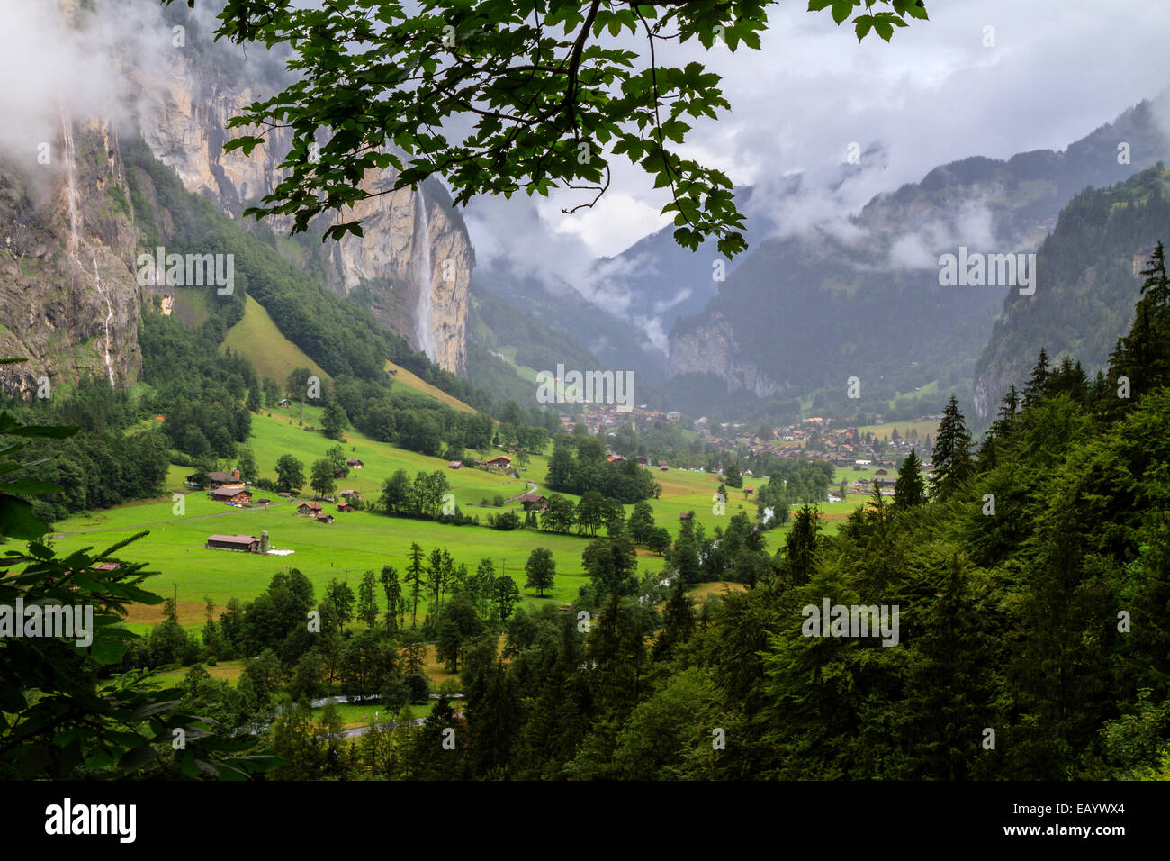 Valle di Lauterbrunnen, Svizzera Foto Stock