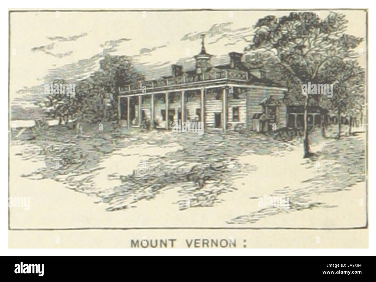 US-VA(1891) p852 Mount Vernon, la casa di George Washington Foto Stock