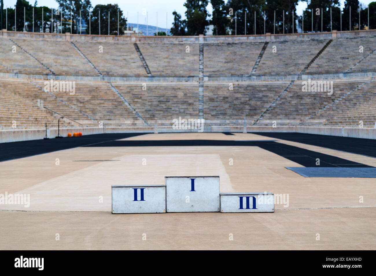 La Grecia, Atene, la Stadio Panateneico - costruito interamente in marmo bianco. Foto Stock