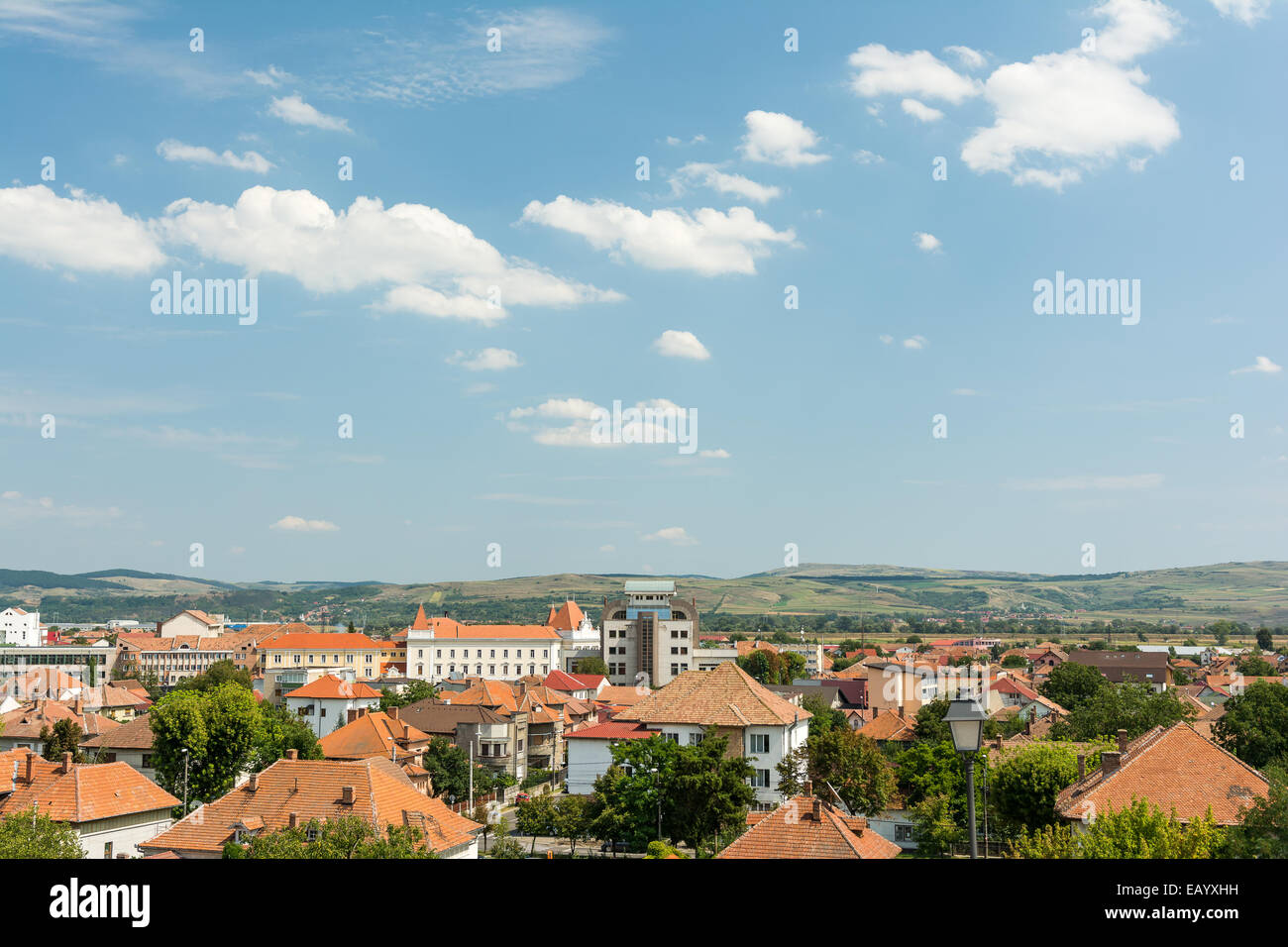 Alta Vista di Alba Iulia città in Romania Foto Stock