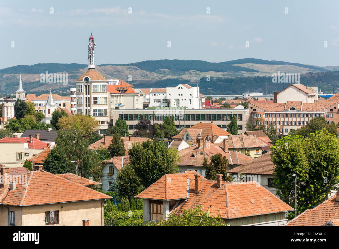 Alta Vista di Alba Iulia città in Romania Foto Stock
