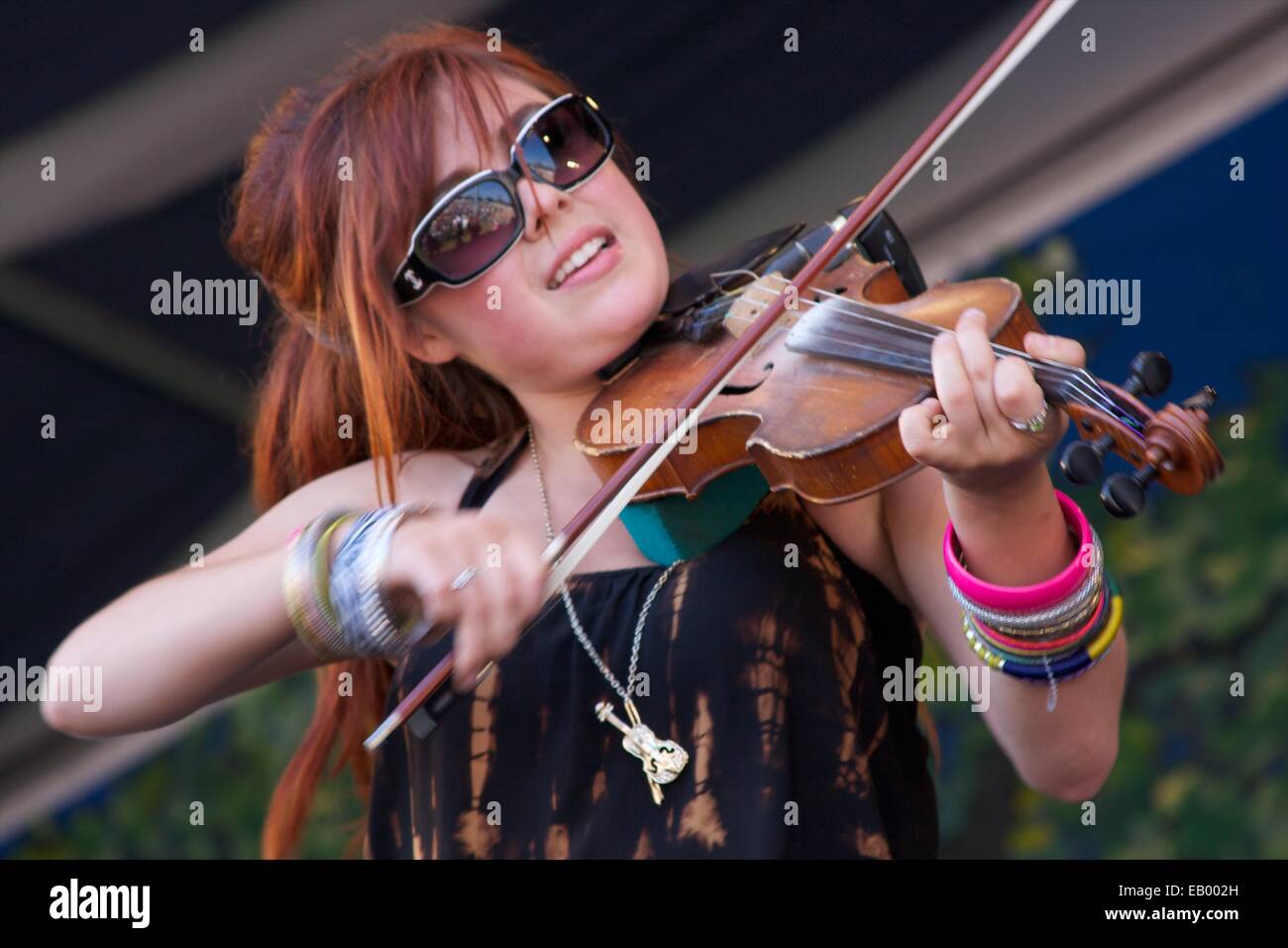 Amanda Shaw, New Orleans Jazz e Heritage Festival, Louisiana USA Foto Stock