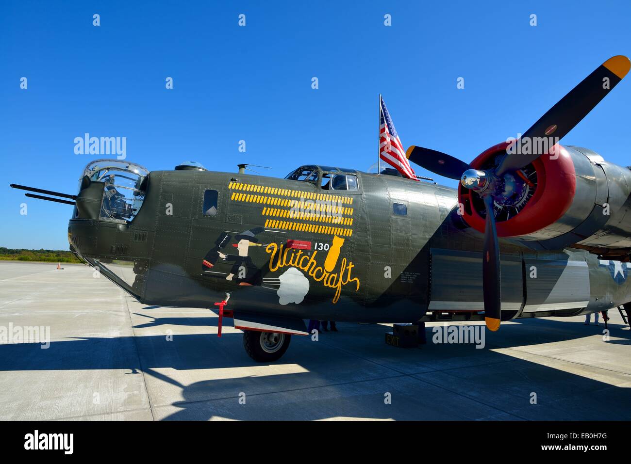II Guerra Mondiale B-24 bombardiere on Tour Foto Stock