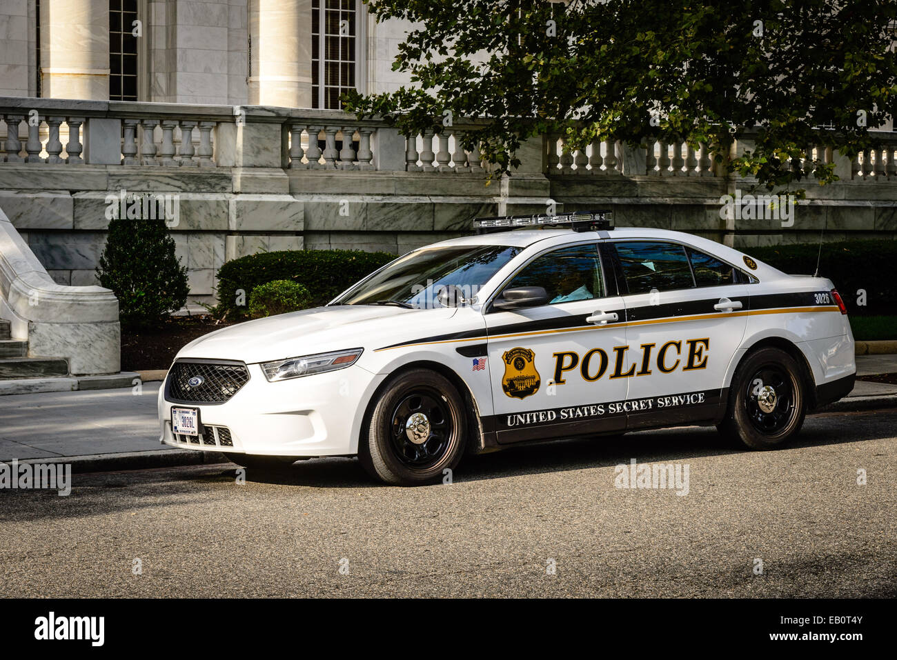 Negli Stati Uniti il servizio segreto la polizia Ford Taurus auto della polizia, Washington DC Foto Stock