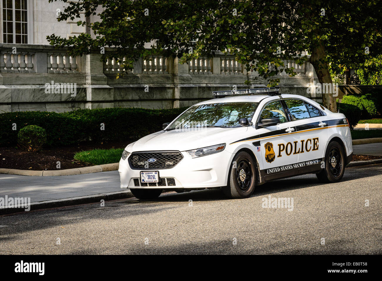 Negli Stati Uniti il servizio segreto la polizia Ford Taurus auto della polizia, Washington DC Foto Stock