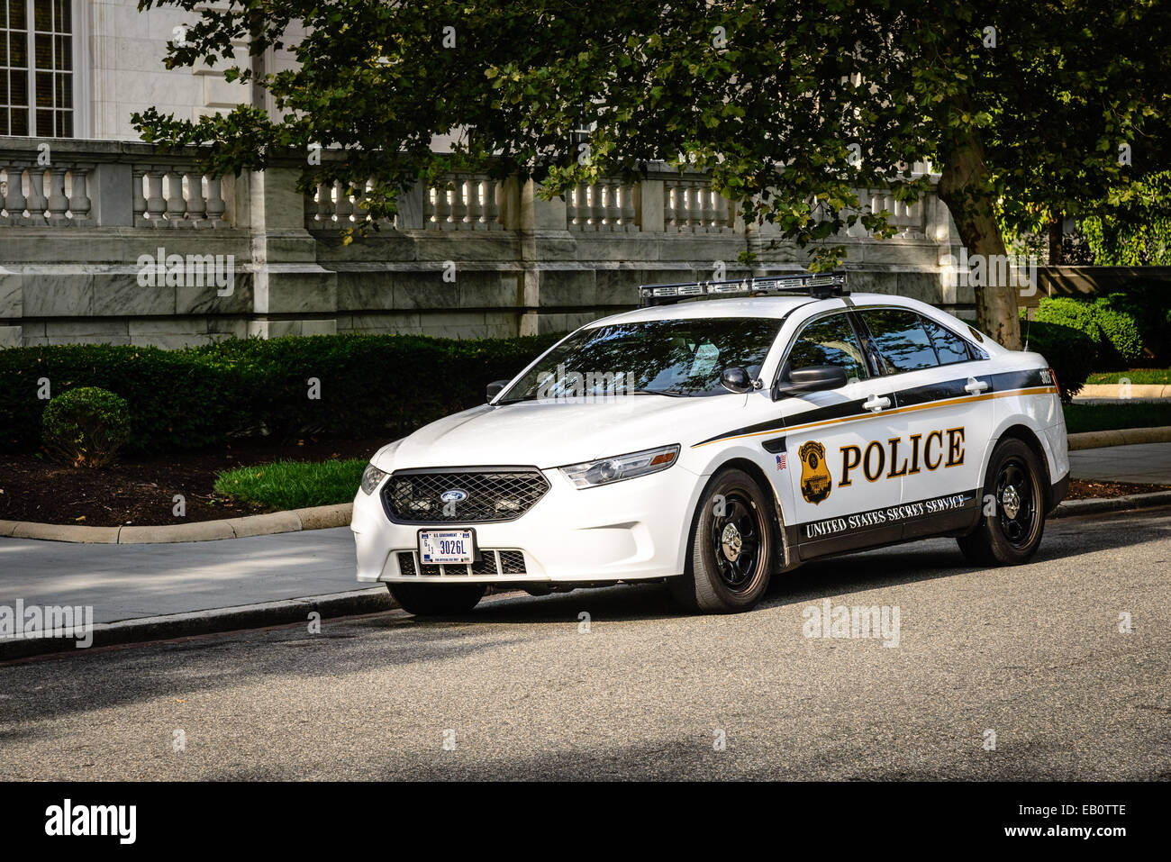 Negli Stati Uniti il servizio segreto la polizia Ford Taurus auto della polizia, Washington DC Foto Stock