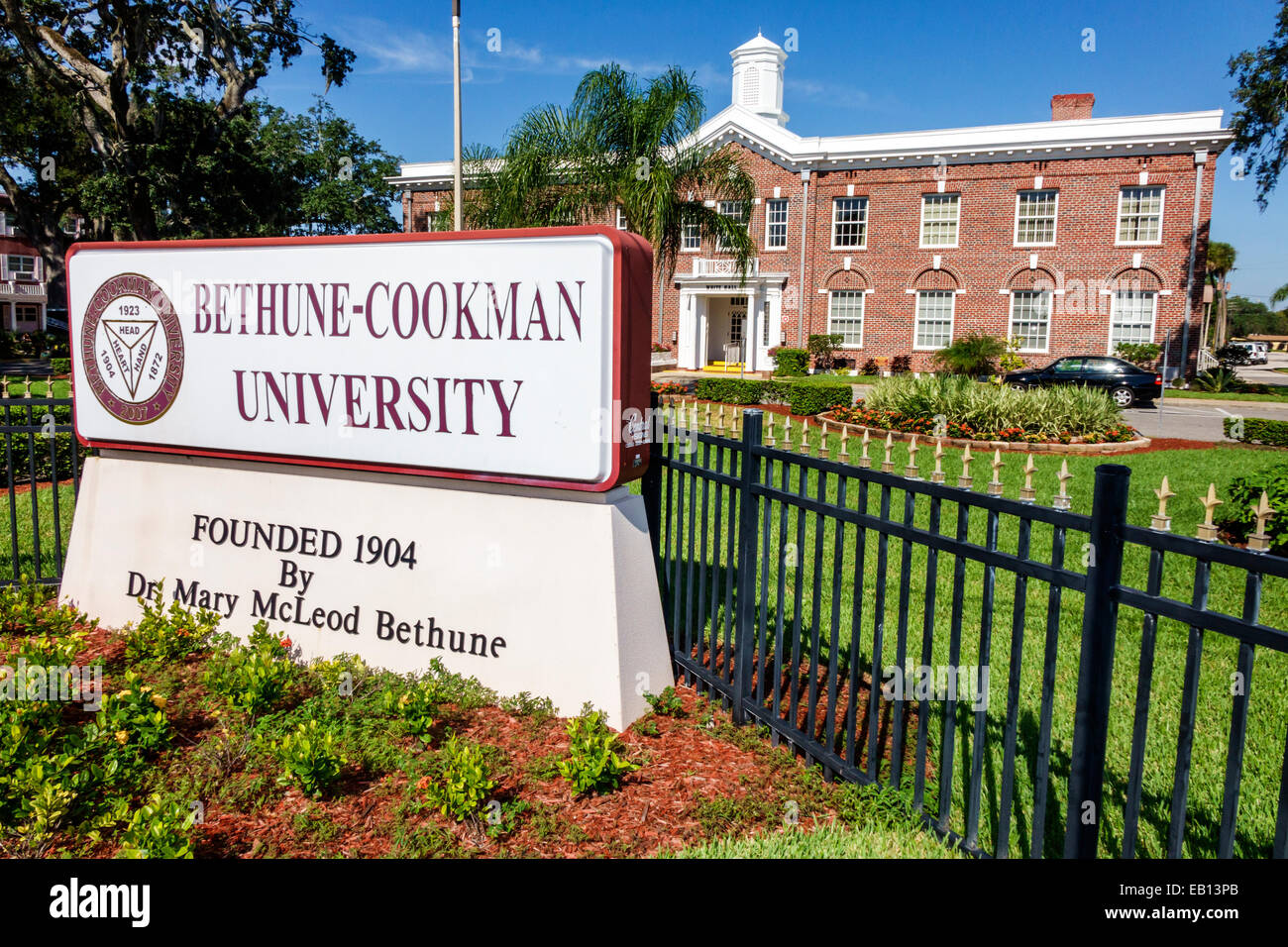 Daytona Beach Florida, Bethune-Cookman University, campus, Black Blacks African Africanans etnic Minority, White Hall, visitatori viaggi tour touris Foto Stock