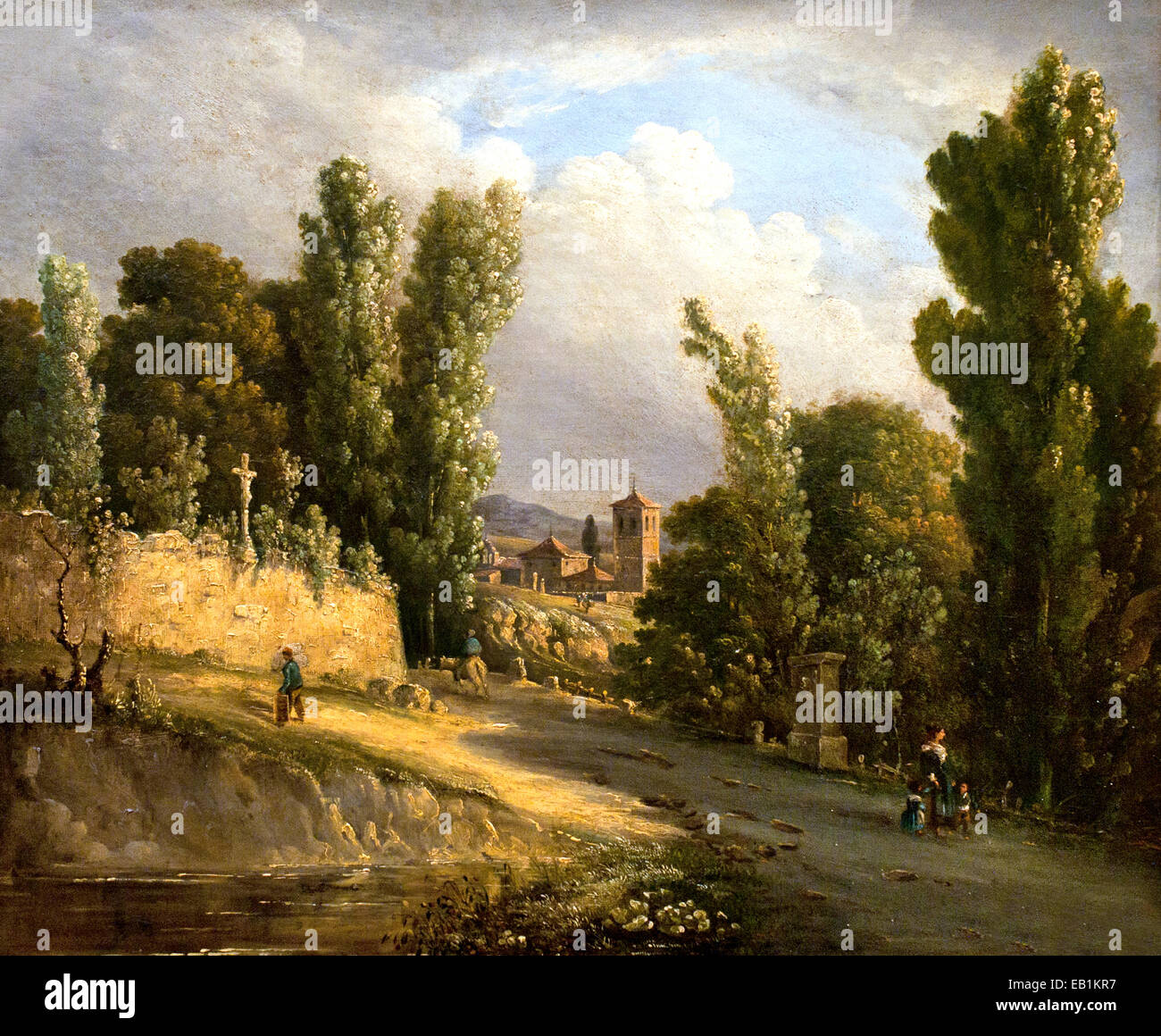 Anonimo 18/19secolo paesaggio Spagna - Spagnolo Foto Stock