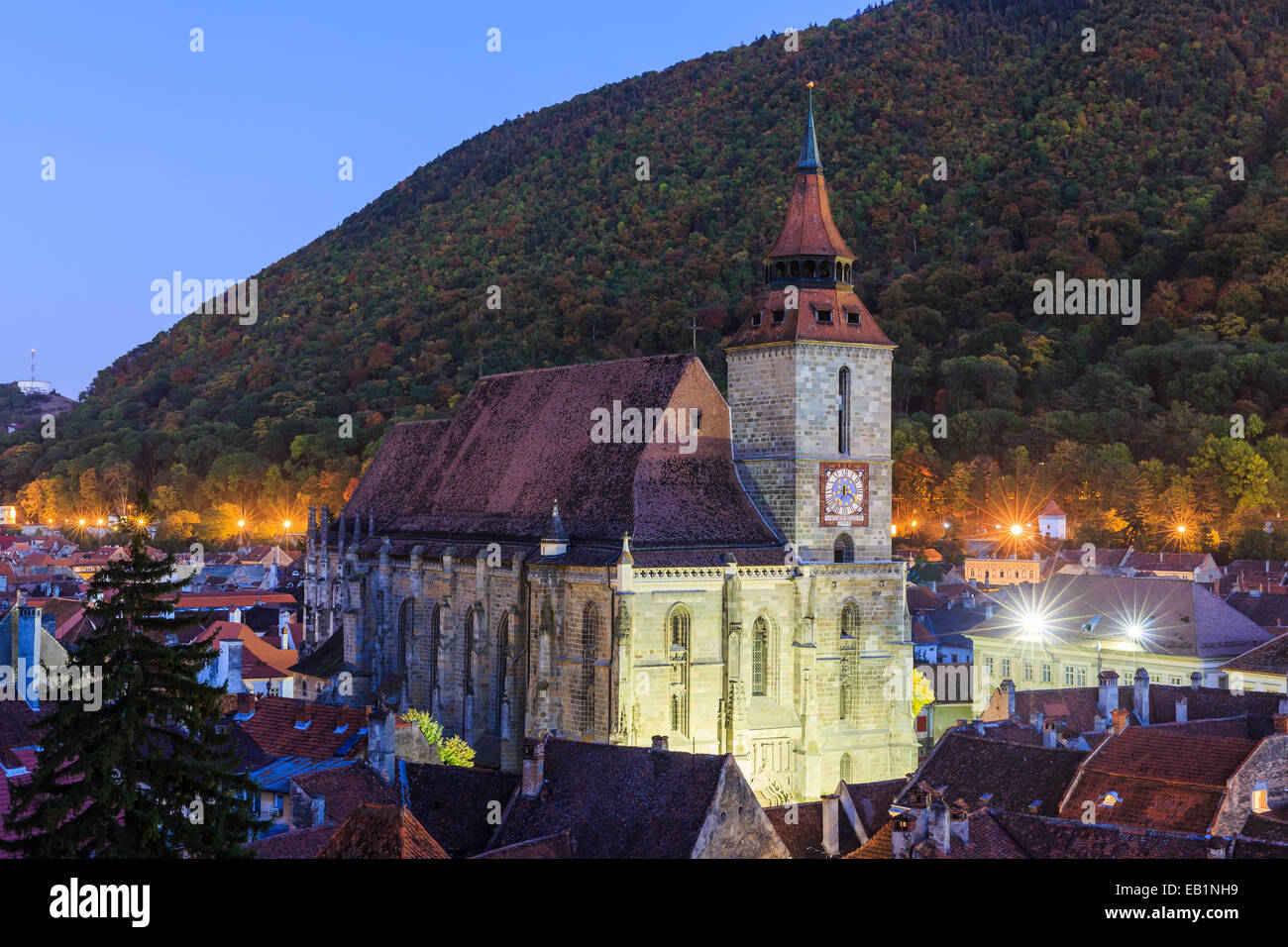 La chiesa nera Brasov, Romania Foto Stock