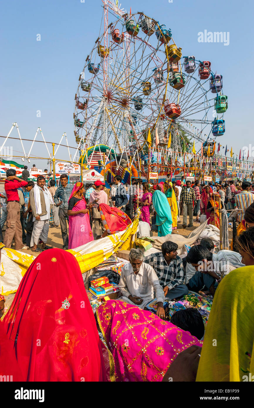 Fiera, Pushkar Camel Fair, Pushkar, Rajasthan, India Foto Stock