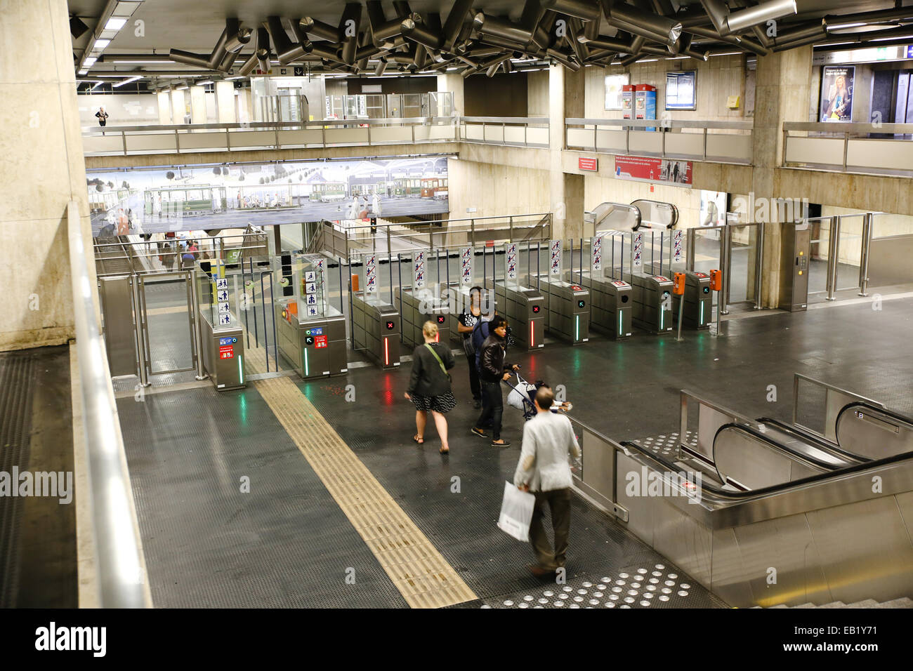 Brussel stazione della metropolitana metropolitana Foto Stock