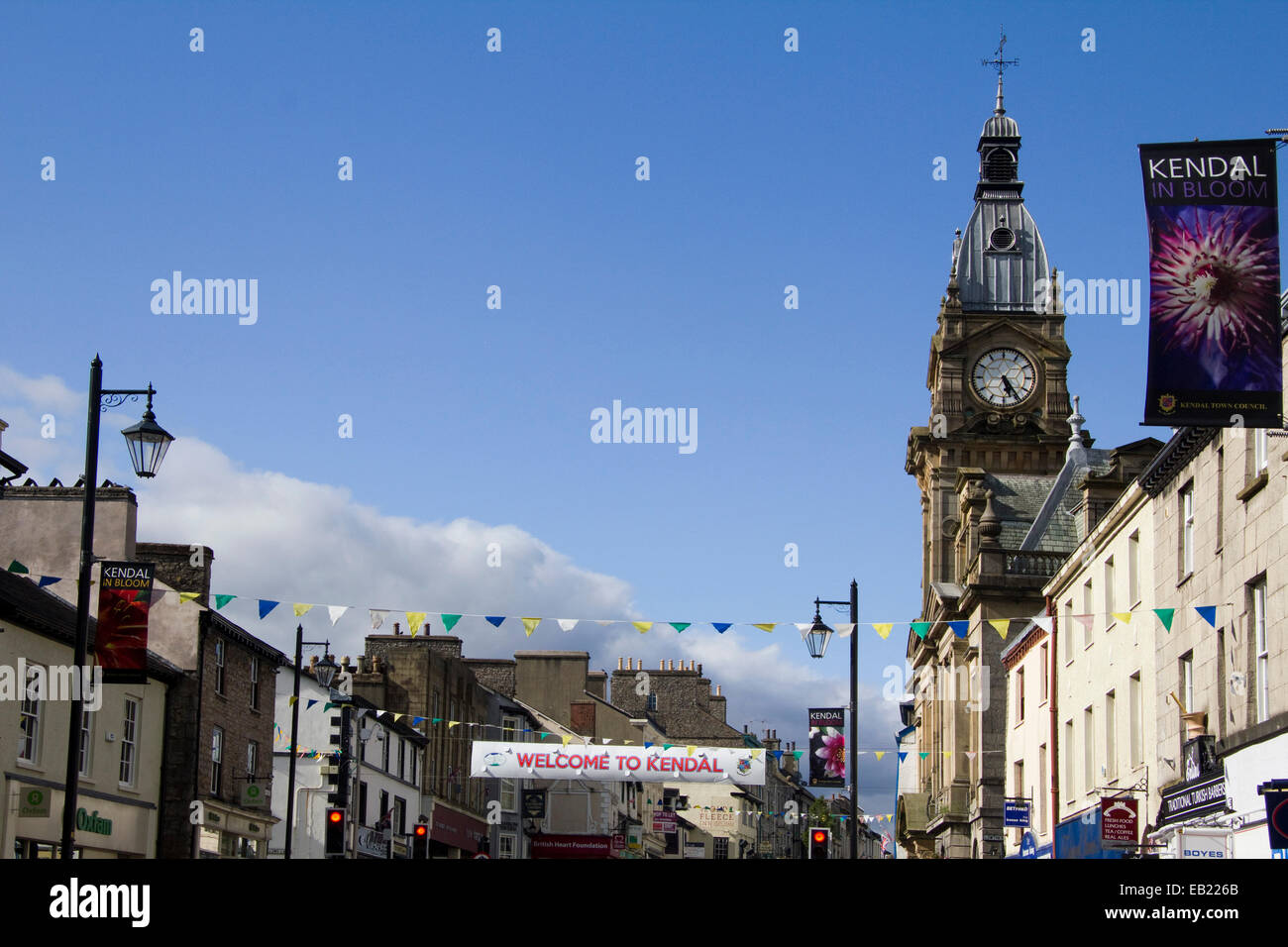 Centro di Kendal, Lake District, Cumbria, Regno Unito Foto Stock