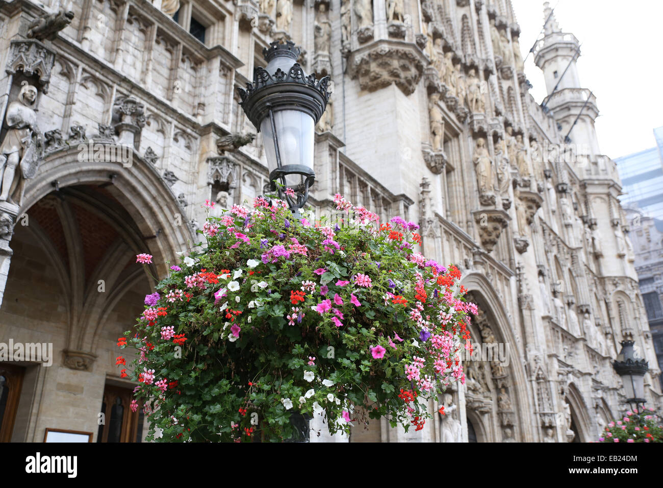 Bruxelles Grand Place di stallo di fiori Foto Stock