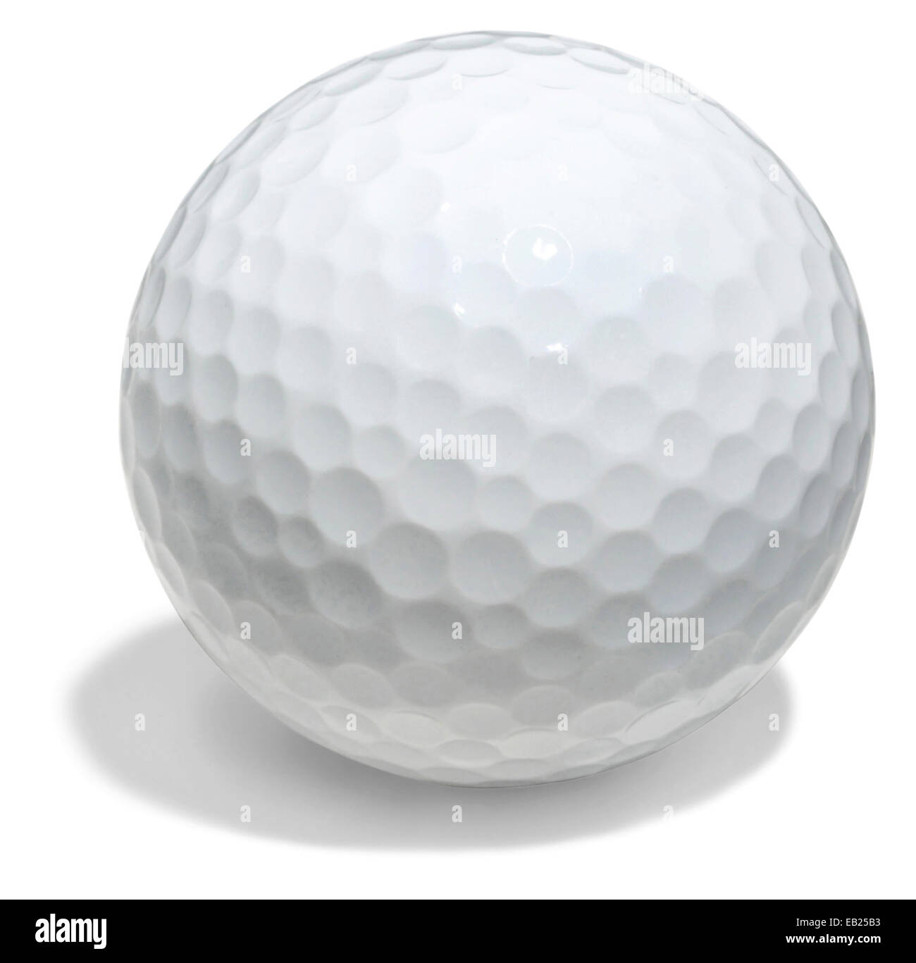 Palla da golf fotografato su sfondo bianco Foto Stock