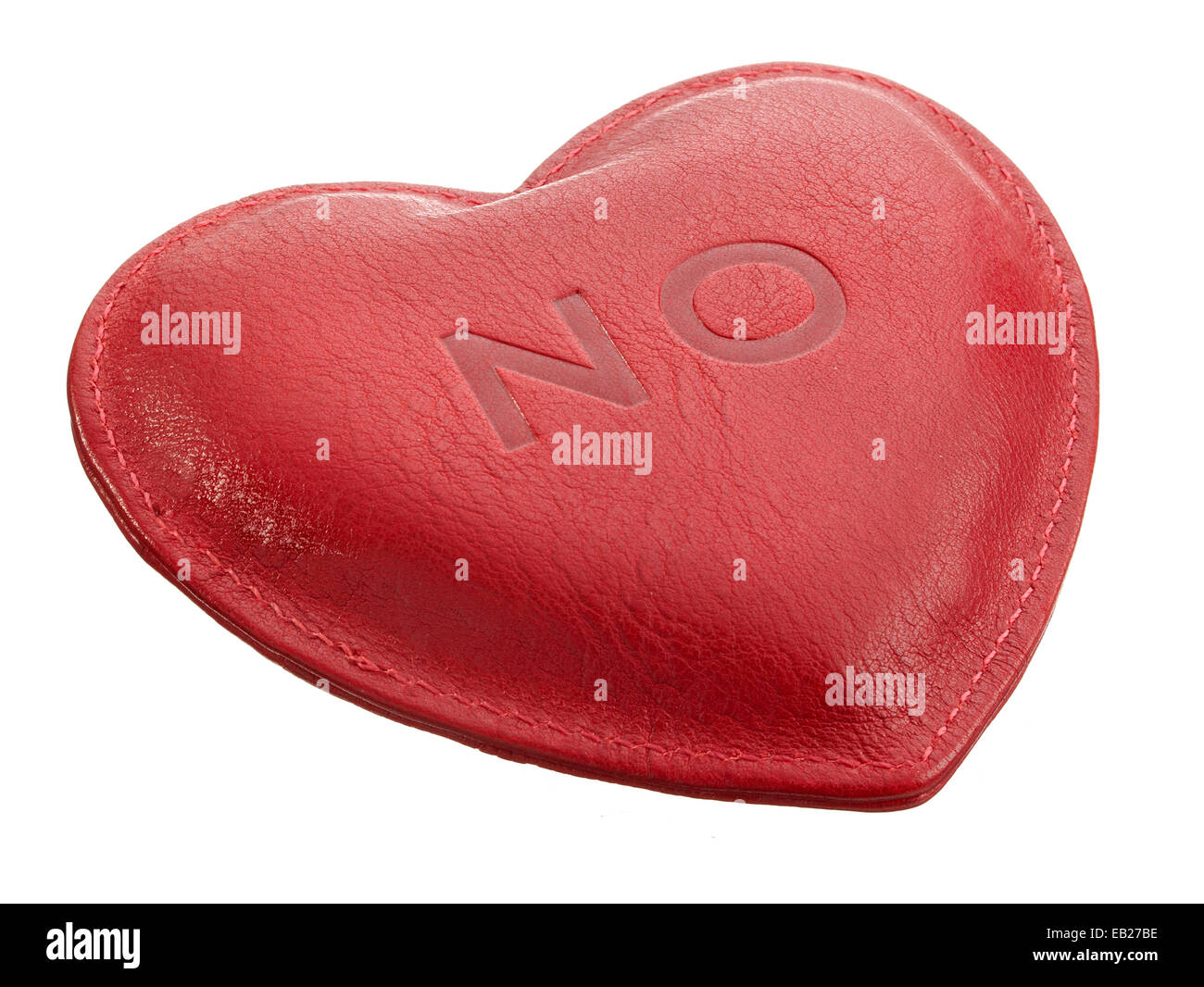 Cuoio rosso sweetheart cuscino Foto Stock