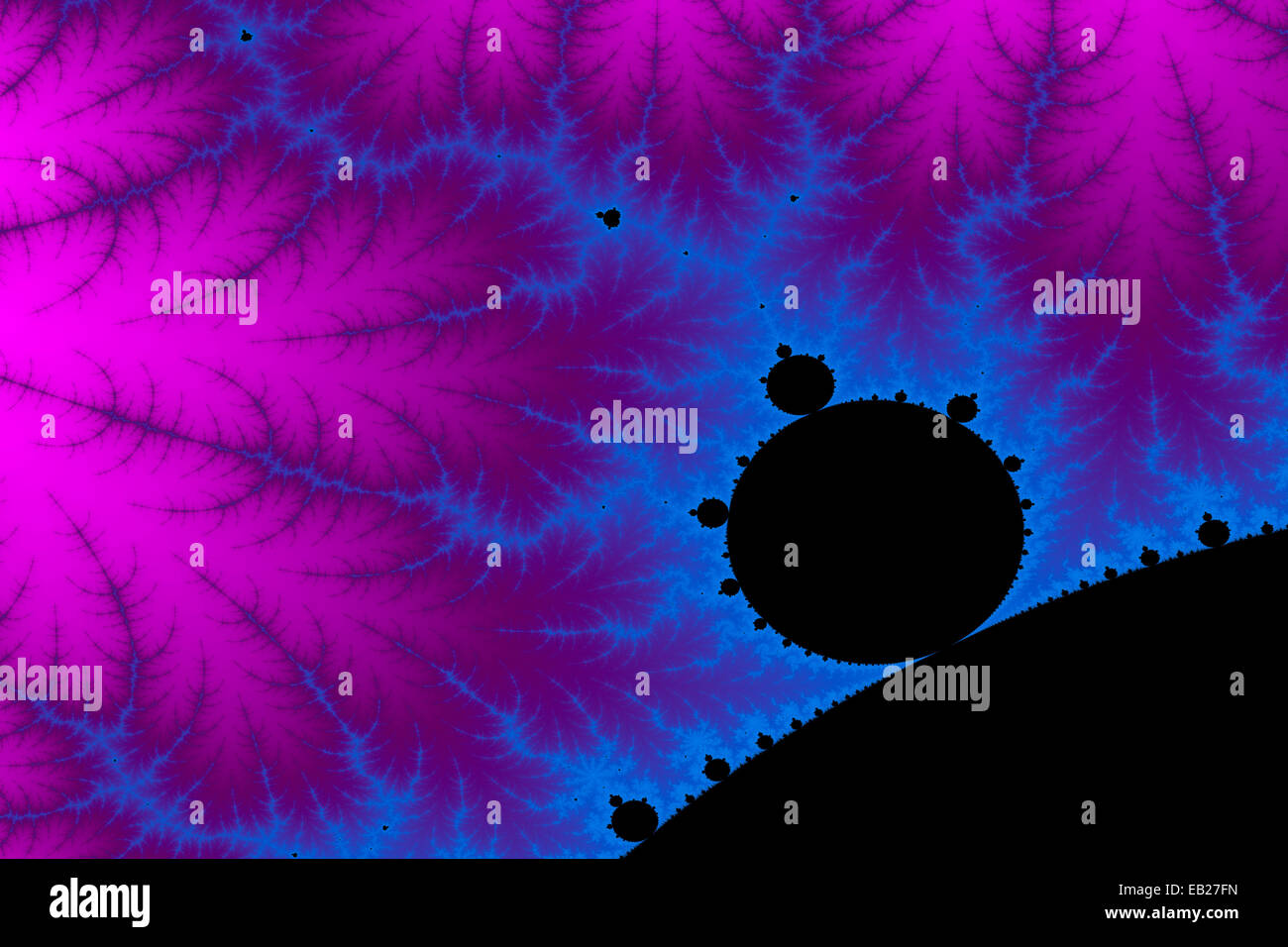 Un generati digitalmente colorato sfondo frattale basata sul set di Mandelbrot Foto Stock