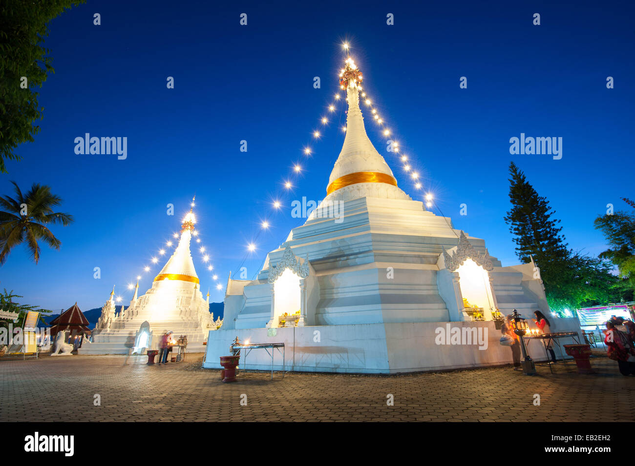 Wat Phra That Doi Kong Mu all'alba Foto Stock
