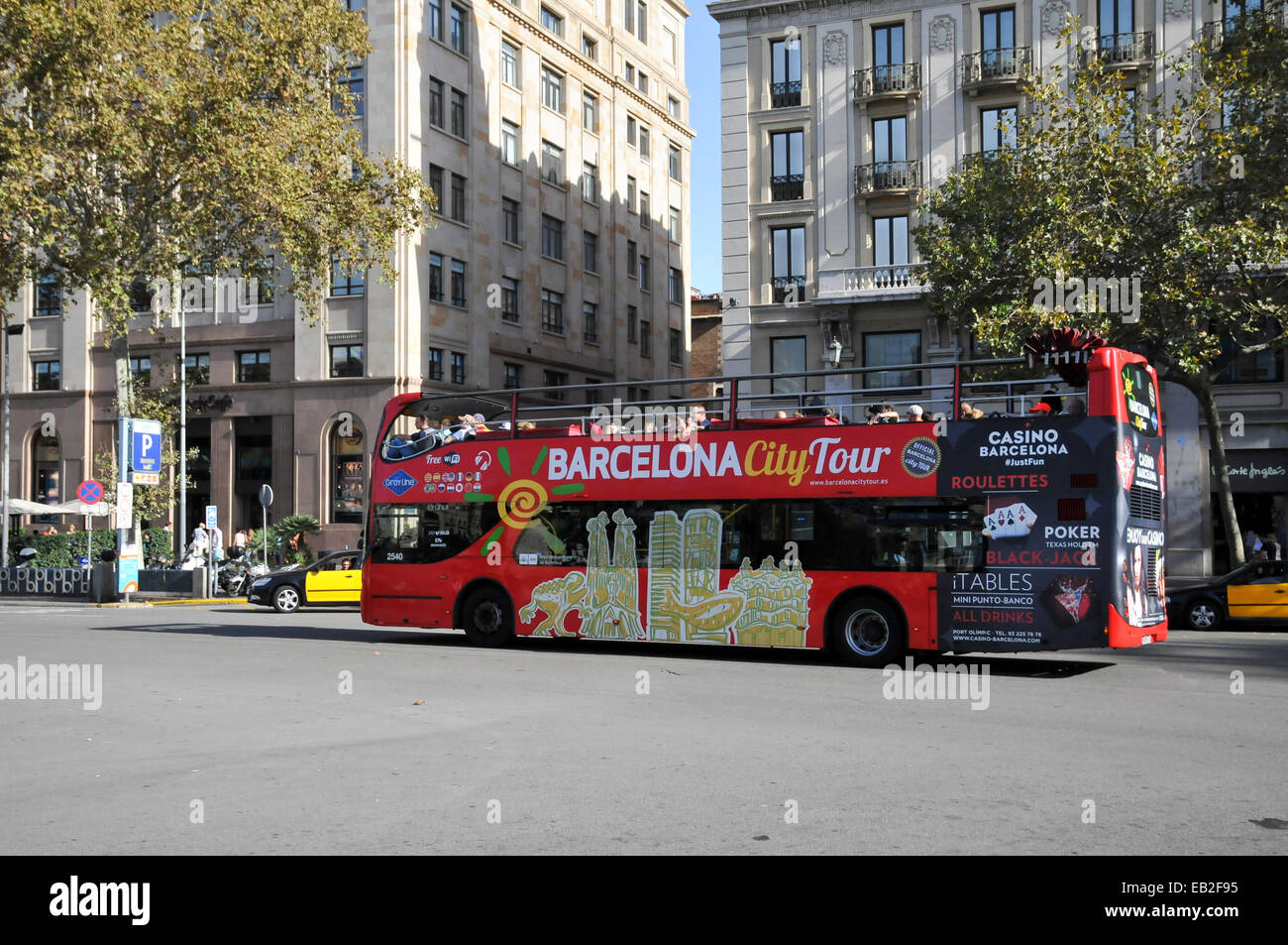 Barcelona City Tour Bus Foto Stock