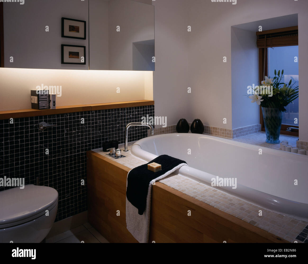 Vasca in bagno moderno in Grainstore, Perthshire Scozia Scotland Foto Stock
