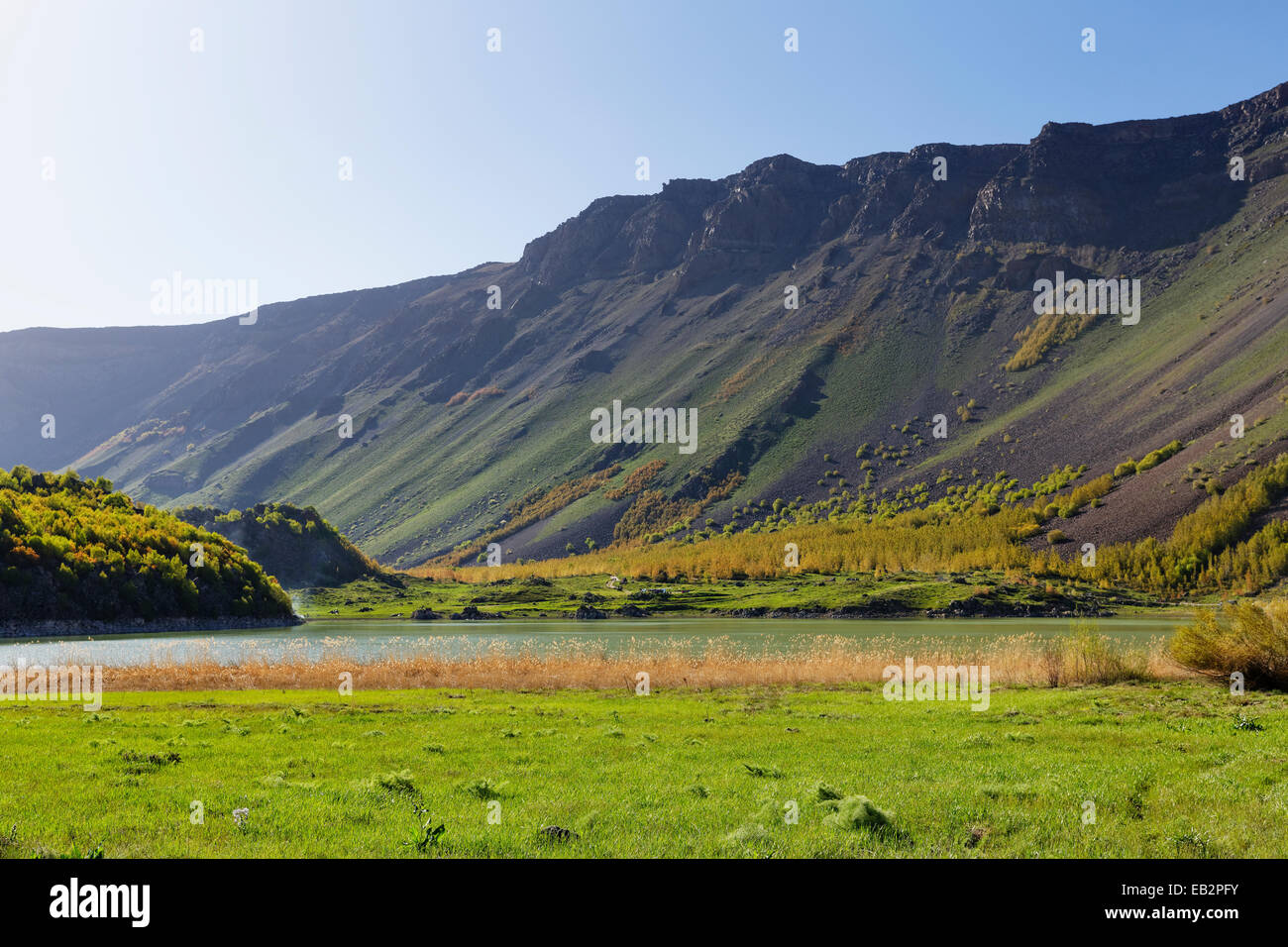 Nemrut Gölu Crater Lake, Nemrut Dağı vulcano, Tatvan, Bitlis Provincia, Anatolia Orientale Regione, Anatolia, Turchia Foto Stock