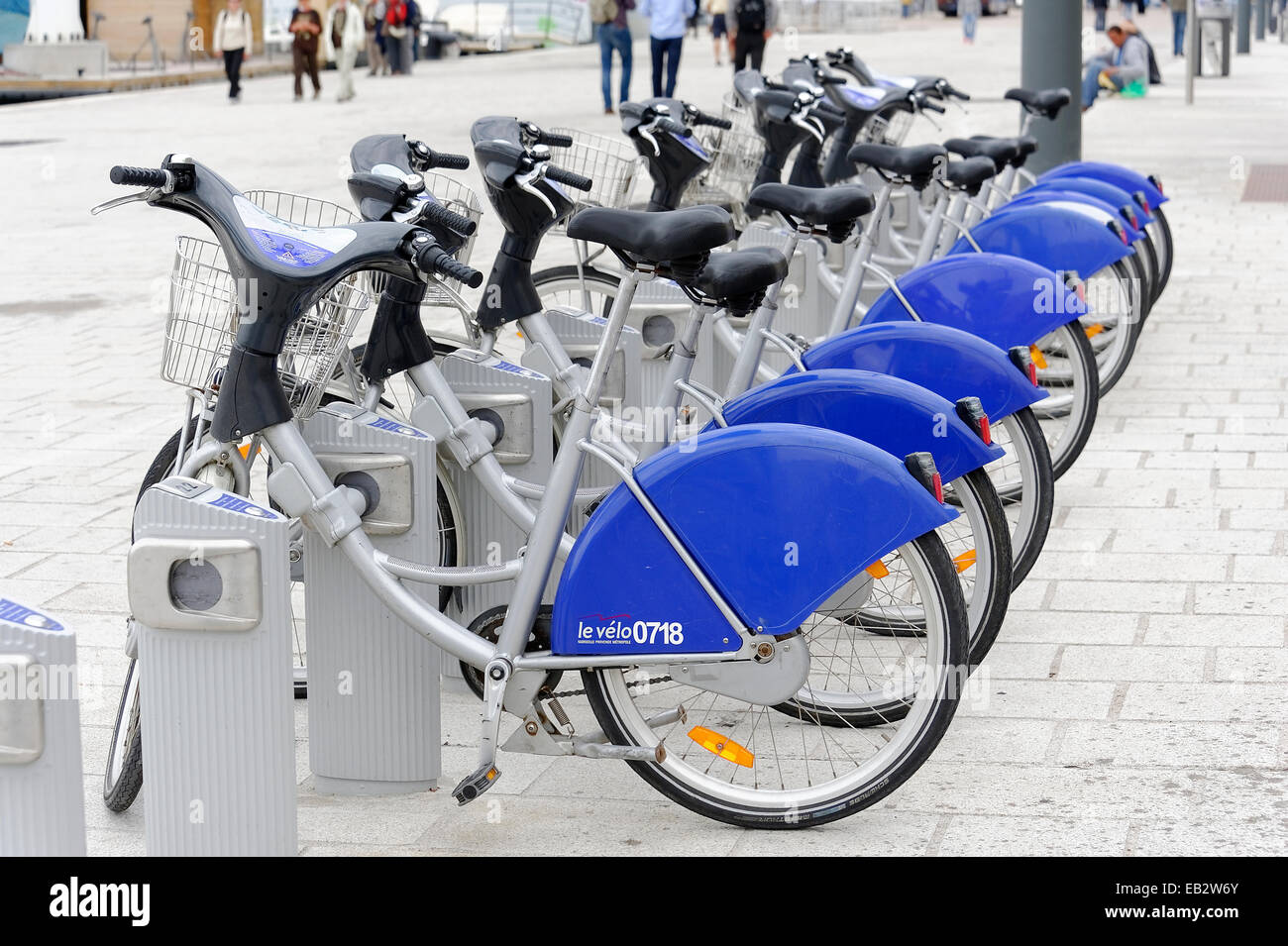 Noleggio biciclette, Marsiglia, Dipartimento Bouches-du-Rhône, regione Provence-Alpes-Côte d'Azur d'Azur, in Francia Foto Stock