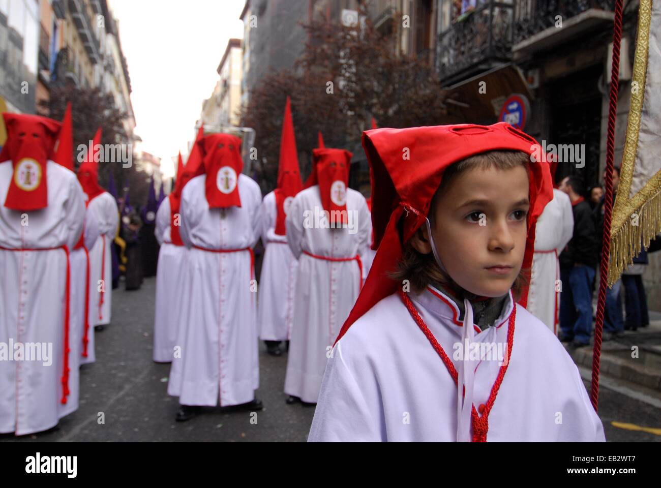 La sfilata del santo Sepolcro il Venerdì Santo, durante la settimana di Pasqua. Il 6 aprile 2007. Foto Stock