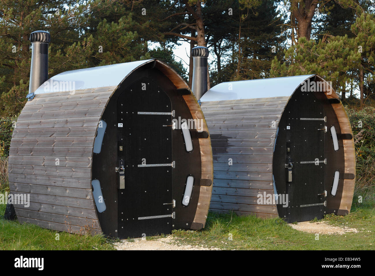 Design insolito per servizi igienici pubblici a Holme dune riserva naturale del centro visitatori. Foto Stock