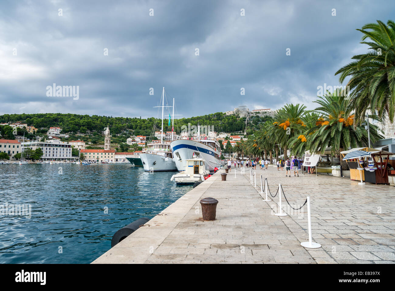 Porto di Hvar in Croazia Foto Stock