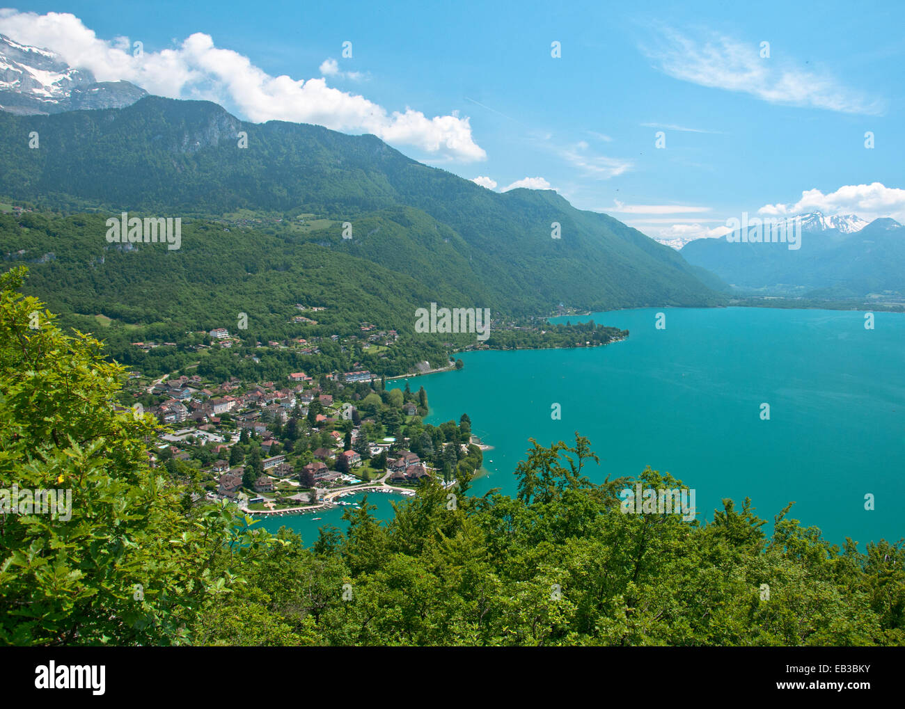 Veduta aerea del Lago di Annecy, alta Savoia, Francia Foto Stock