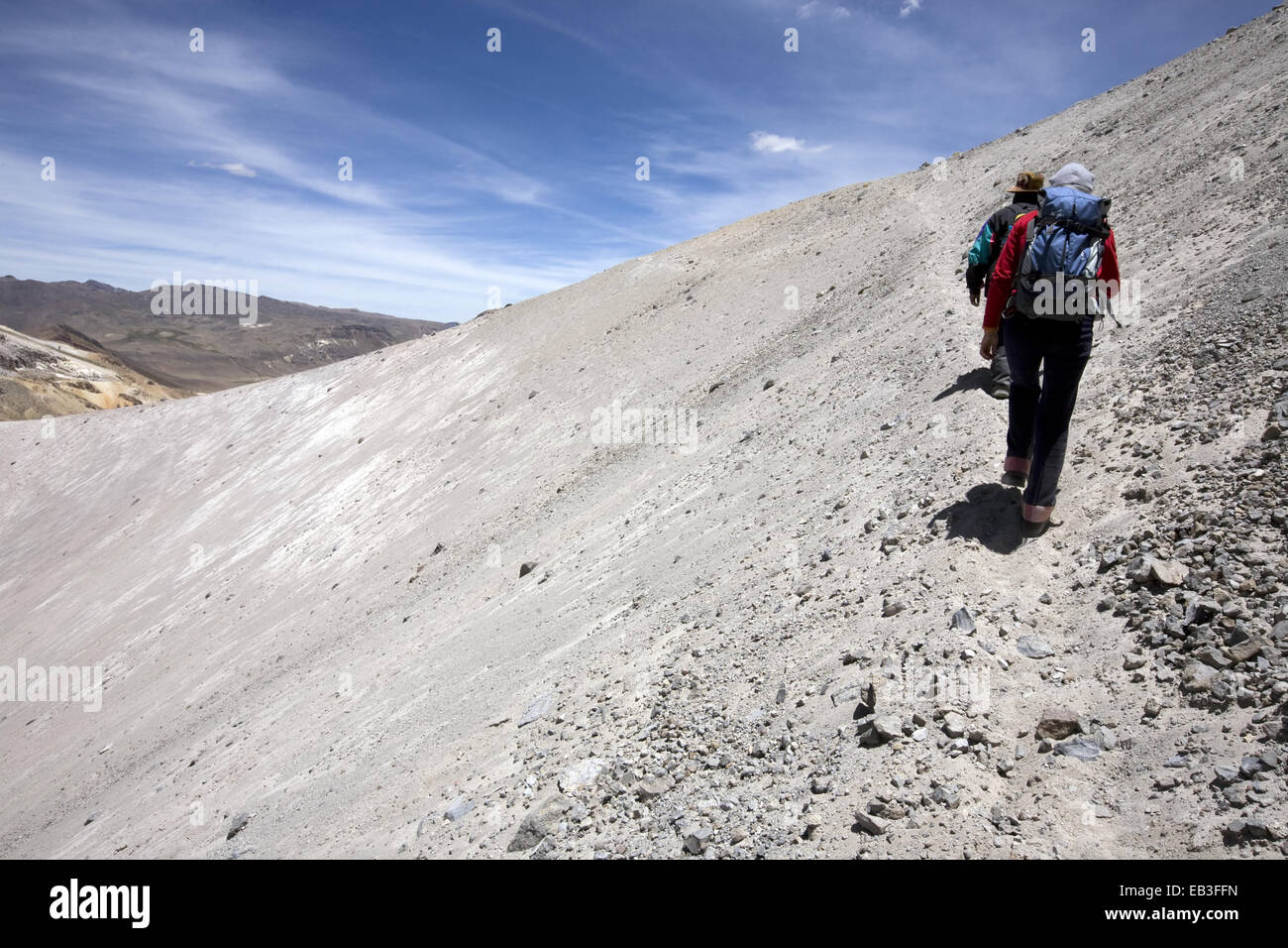 Trekking nella valle di Colca, Perù Foto Stock