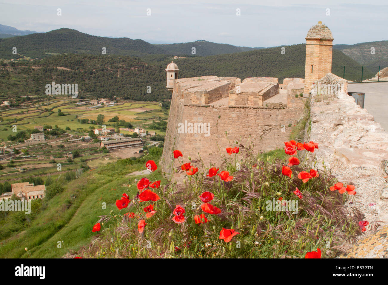 Castello di Cardona iniziato nel VIII secolo e ora un lusso Parador(hotel) Cardona,Spagna Foto Stock