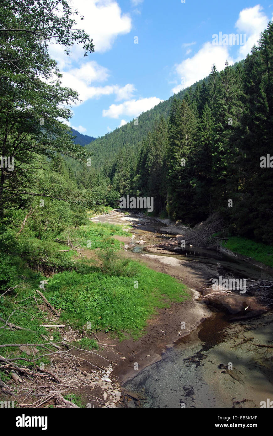 Rackova dolina della valle di Zapadne Tatry montagne Foto Stock